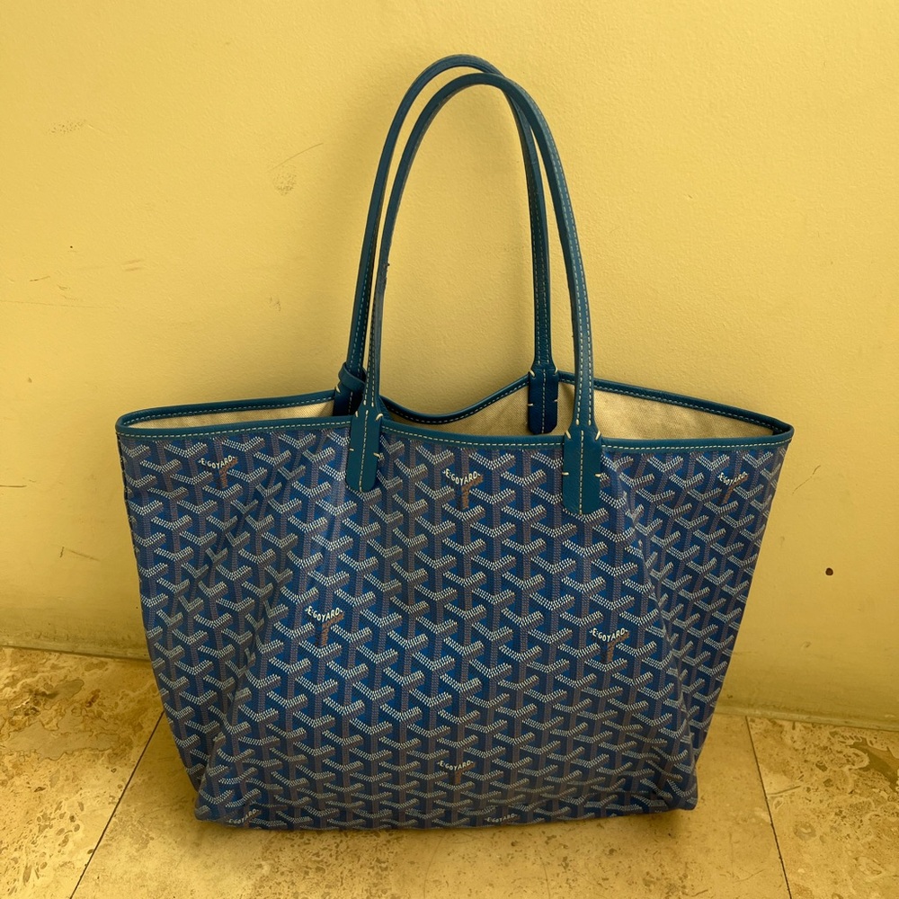 Goyard Blue Tote Bag